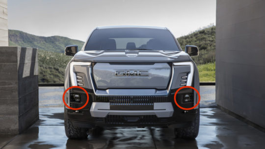 GMC relocated the headlights down on the 2024 Sierra EV to stop glow
